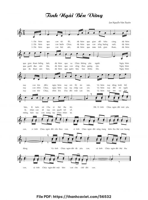 Tình Ngài bền vững - Lm. Nguyễn Văn Tuyên - trang 1