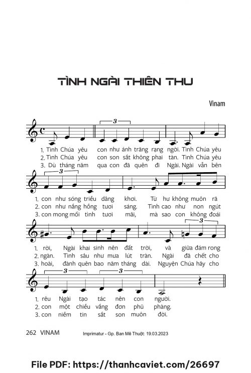 Tình Ngài thiên thu - Vinam - trang 1