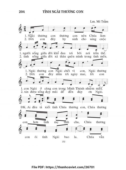 Tình Ngài thương con - Lm. Mi Trầm - trang 1