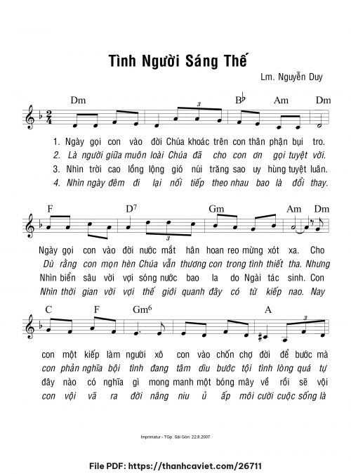Tình Người sáng thế - Lm. Nguyễn Duy - trang 1