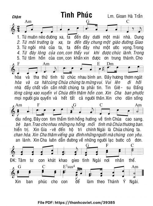 Tình phúc - Lm. Gioan Hà Trần - trang 1
