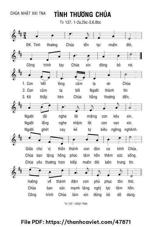 Tình thương Chúa - Lm. Bạch Vân - trang 1