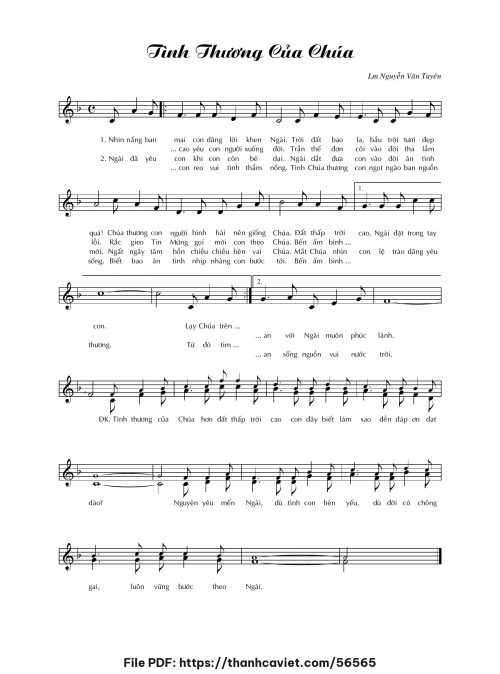 Tình thương của Chúa - Lm. Nguyễn Văn Tuyên - trang 1