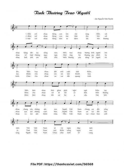 Tình thương trao người - Lm. Nguyễn Văn Tuyên - trang 1