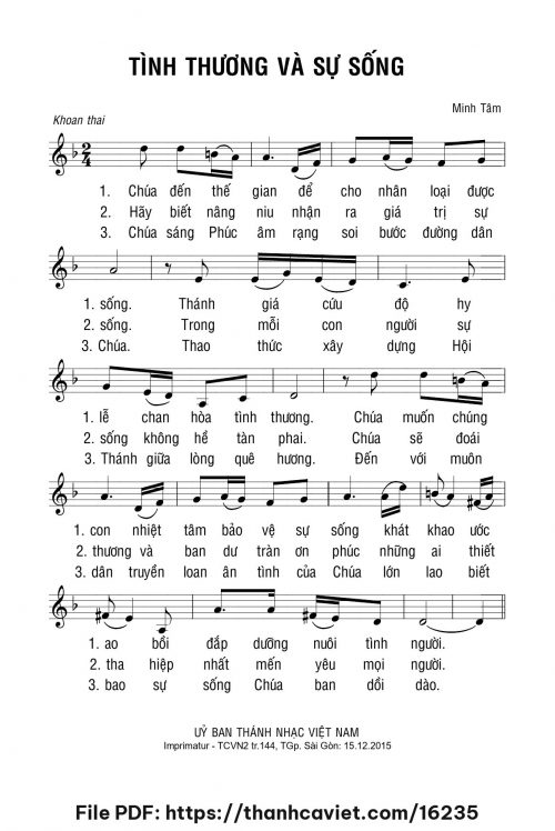 Tình thương và sự sống - Minh Tâm - trang 1