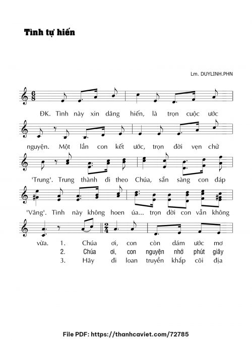 Tình tự hiến - Lm. DUYLINH.PHN - trang 1