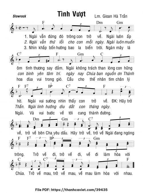 Tình vượt - Lm. Gioan Hà Trần - trang 1
