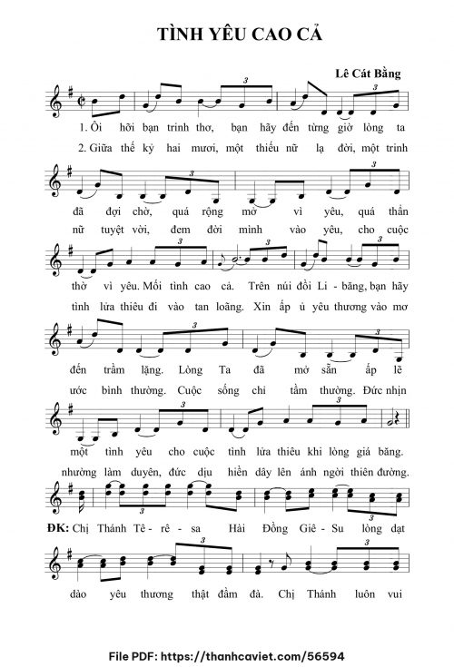 Tình yêu cao cả - Lê Cát Bằng - trang 1