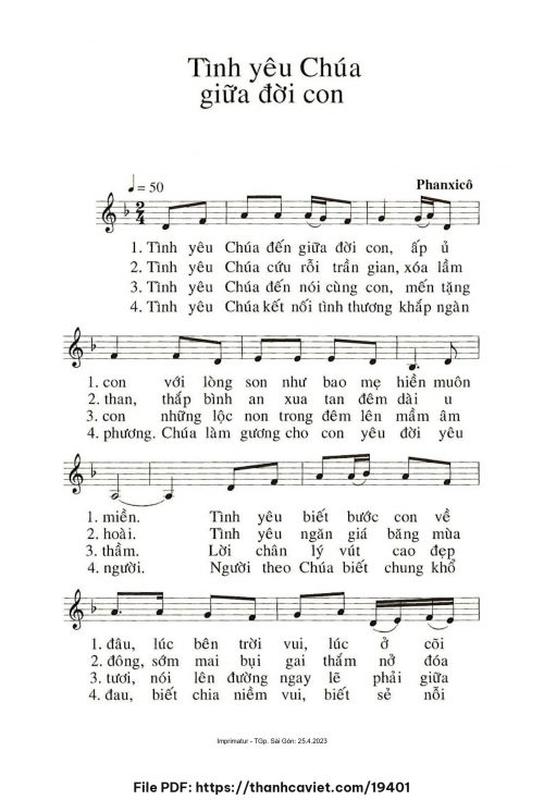 Tình yêu Chúa giữa đời con - Phanxicô - trang 1