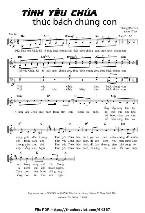 Tình yêu Chúa thúc bách chúng con - Lm. Giang Tâm - trang 1