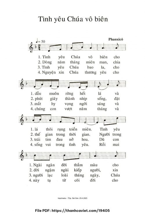 Tình yêu Chúa vô biên - Phanxicô - trang 1