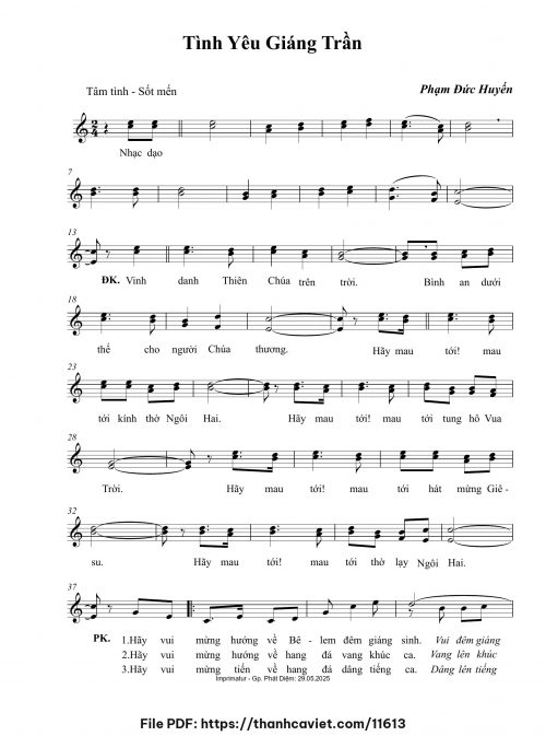 Tình yêu giáng trần - Phạm Đức Huyến - trang 1