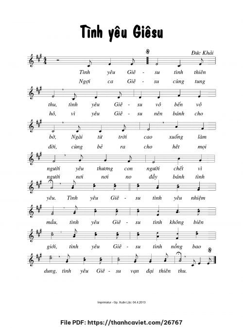 Tình yêu Giêsu - Đức Khải - trang 1