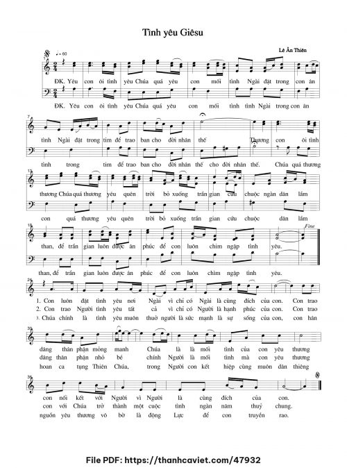 Tình yêu Giêsu - Lê Ân Thiên - trang 1