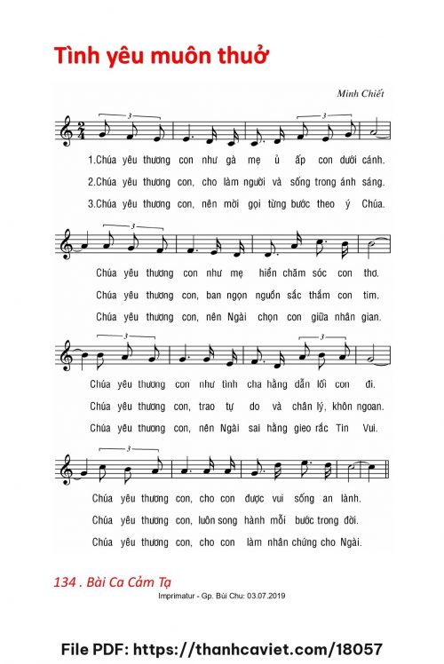 Tình yêu muôn thuở - Lm. Minh Chiết - trang 1