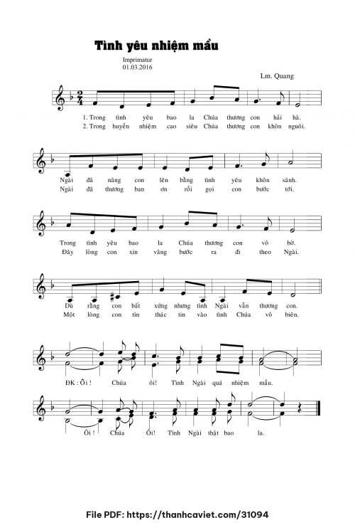 Tình yêu nhiệm mầu - Lm. Quang Lâm - trang 1