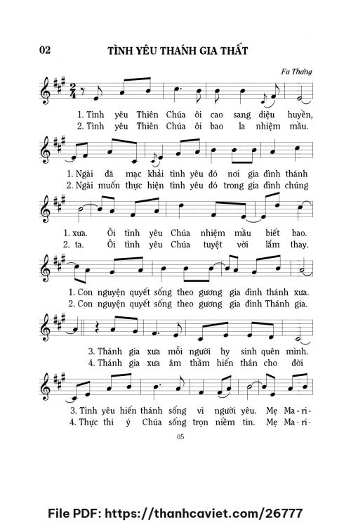 Tình yêu Thánh Gia Thất - Lm. Fa Thăng - trang 1