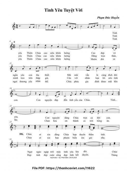 Tình yêu tuyệt vời - Phạm Đức Huyến - trang 1