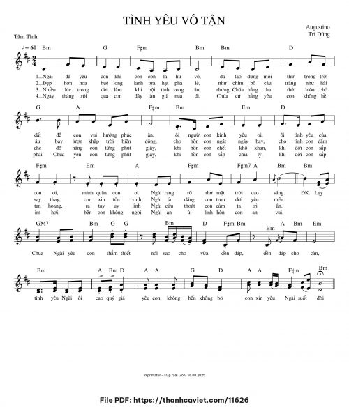 Tình yêu vô tận - Augustino Trí Dũng - trang 1