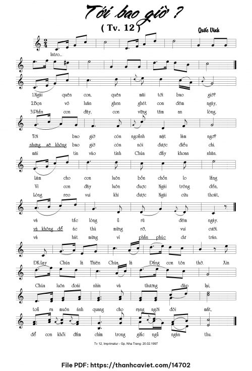 Tới bao giờ - Quốc Vinh - trang 1