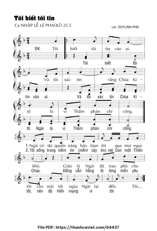 Tôi biết tôi tin - Lm. DUYLINH.PHN - trang 1