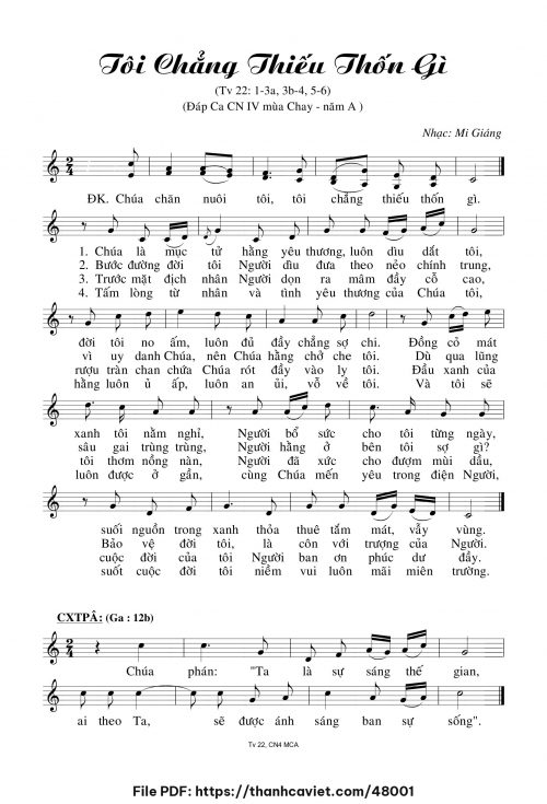 Tôi chẳng thiếu thốn gì - Mi Giáng - trang 1