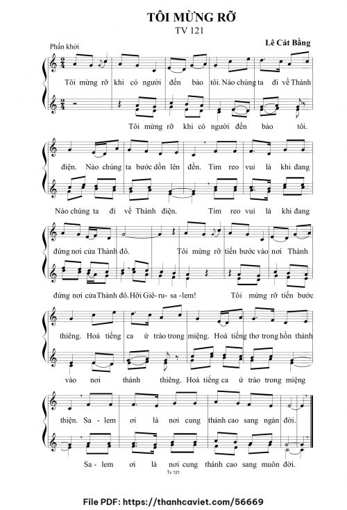 Tôi mừng rỡ - Lê Cát Bằng - trang 1