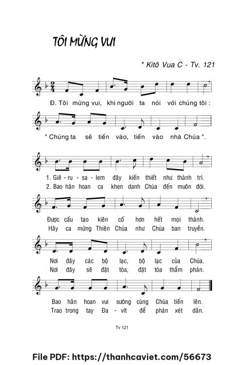 Tôi mừng vui - Lm. La Thập Tự - trang 1