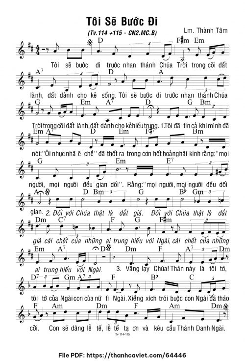 Tôi sẽ bước đi - Lm. Thành Tâm - trang 1