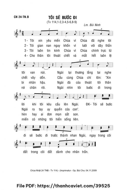 Tôi sẽ bước đi - Lm. Bùi Ninh - trang 1