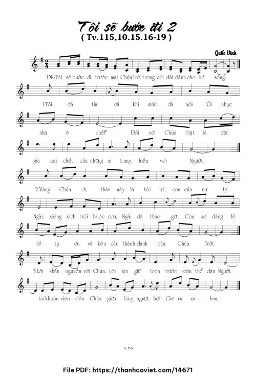 Tôi sẽ bước đi 2 - Quốc Vinh - trang 1