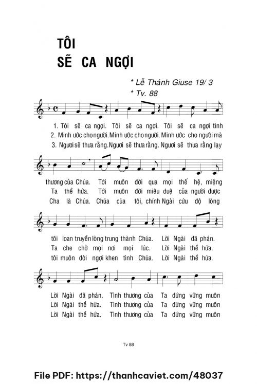 Tôi sẽ ca ngợi - Lm. La Thập Tự - trang 1