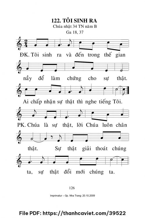 Tôi sinh ra [CN34 TNB] – - Lm. Mi Trầm - trang 1