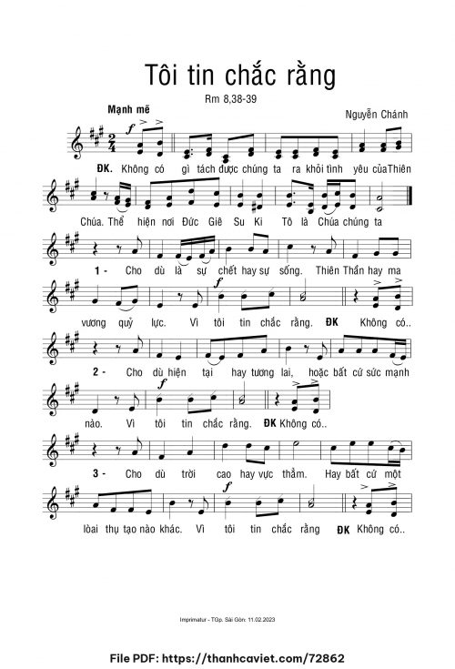 Tôi tin chắc rằng - Nguyễn Chánh - trang 1
