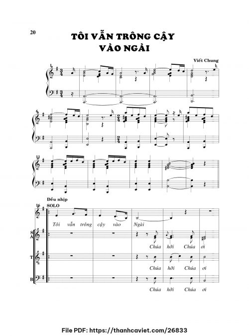 Tôi vẫn trông cậy vào Ngài - Viết Chung - trang 1