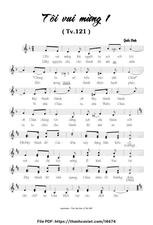 Tôi vui mừng 1 - Quốc Vinh - trang 1