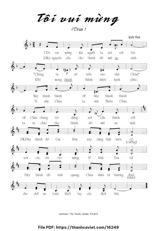 Tôi vui mừng - Quốc Vinh - trang 1