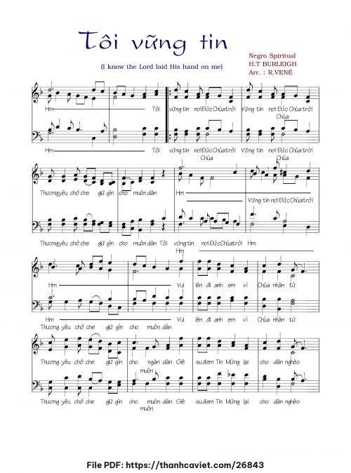 Tôi vững tin - Nhạc quốc tế - trang 1