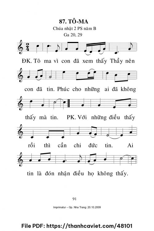 Tôma [CN2 PSB] – - Lm. Mi Trầm - trang 1