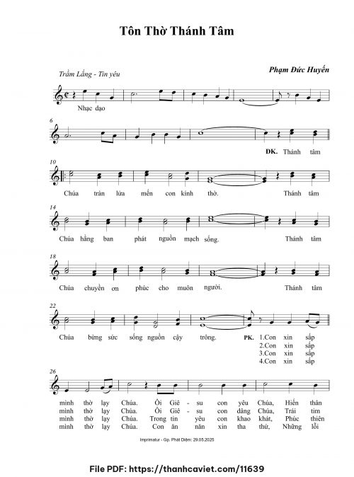 Tôn thờ Thánh Tâm - Phạm Đức Huyến - trang 1
