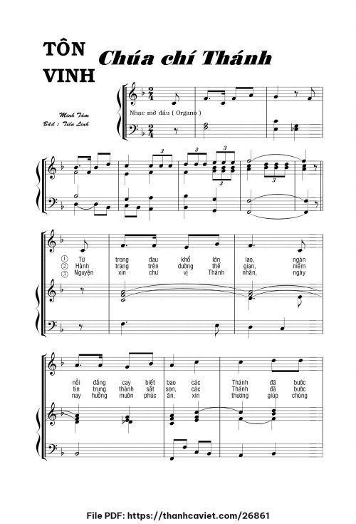Tôn vinh Chúa chí thánh - Tiến Linh - trang 1