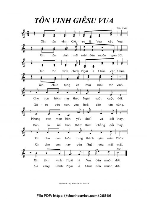 Tôn vinh Giêsu Vua - Đức Khải - trang 1
