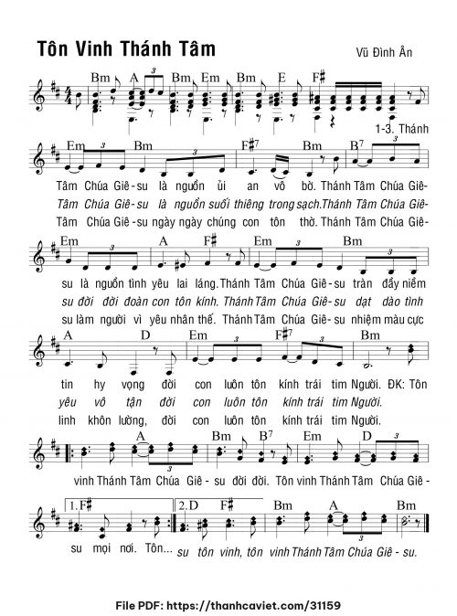 Tôn vinh Thánh Tâm - Vũ Đình Ân - trang 1
