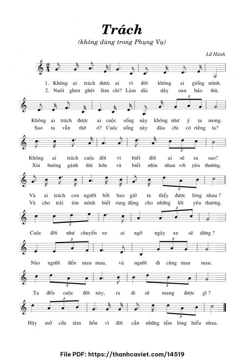 Trách - Lữ Hành - trang 1