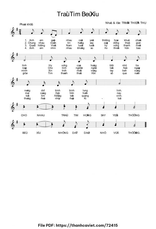 Trái tim bé xíu - Trầm Thiên Thu - trang 1
