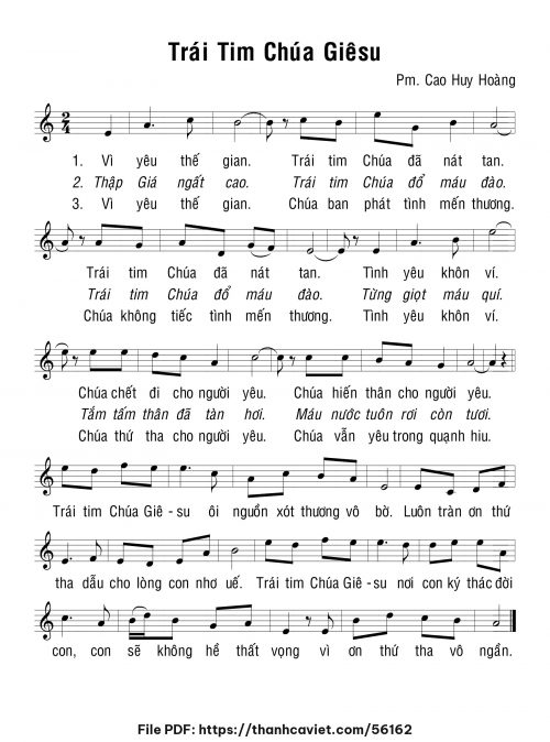Trái tim Chúa Giêsu - Cao Huy Hoàng - trang 1