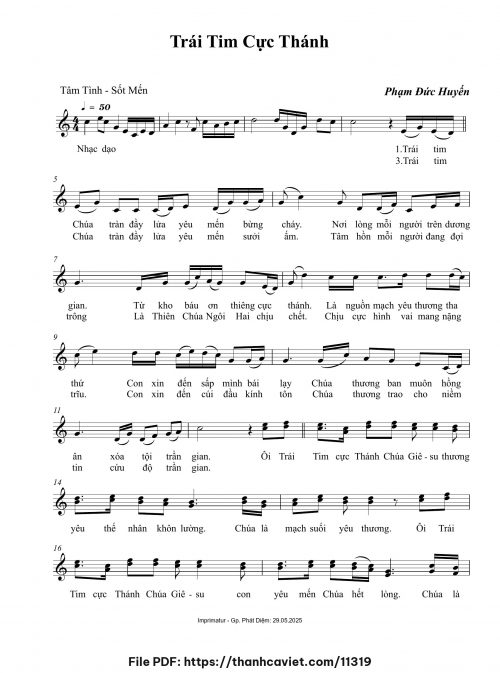 Trái Tim Cực Thánh - Phạm Đức Huyến - trang 1