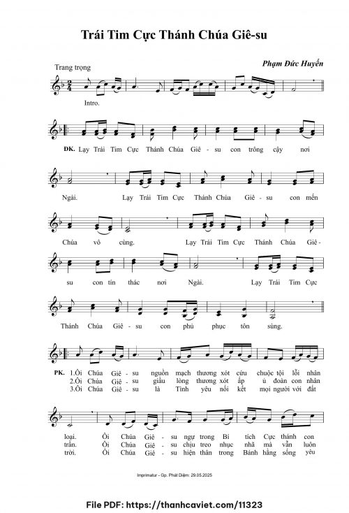 Trái Tim Cực Thánh Chúa Giêsu - Phạm Đức Huyến - trang 1