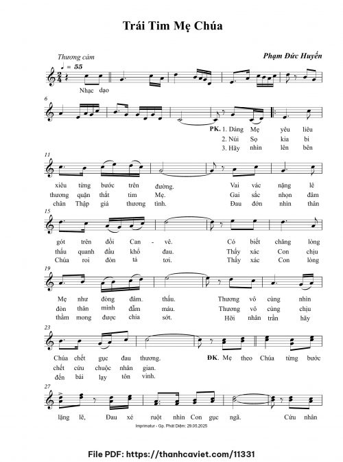 Trái tim Mẹ Chúa - Phạm Đức Huyến - trang 1