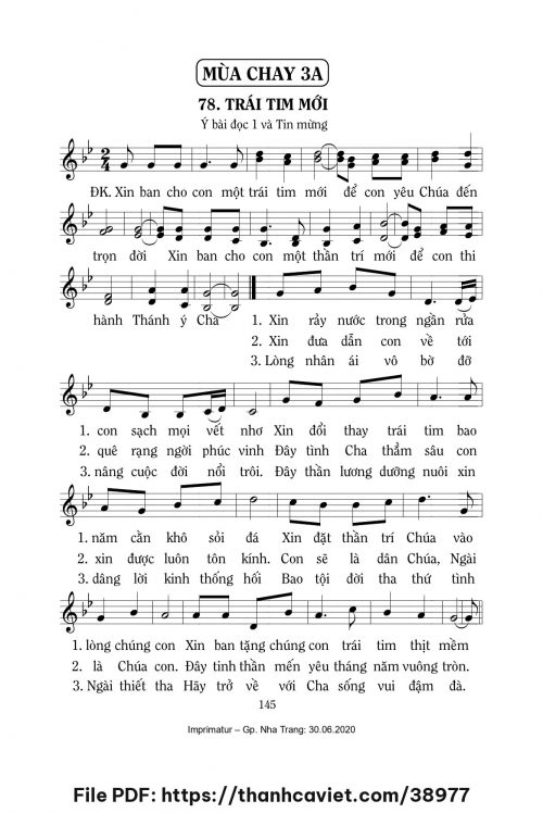Trái tim mới [CN3 Mùa Chay A] – - Lm. Mi Trầm - trang 1